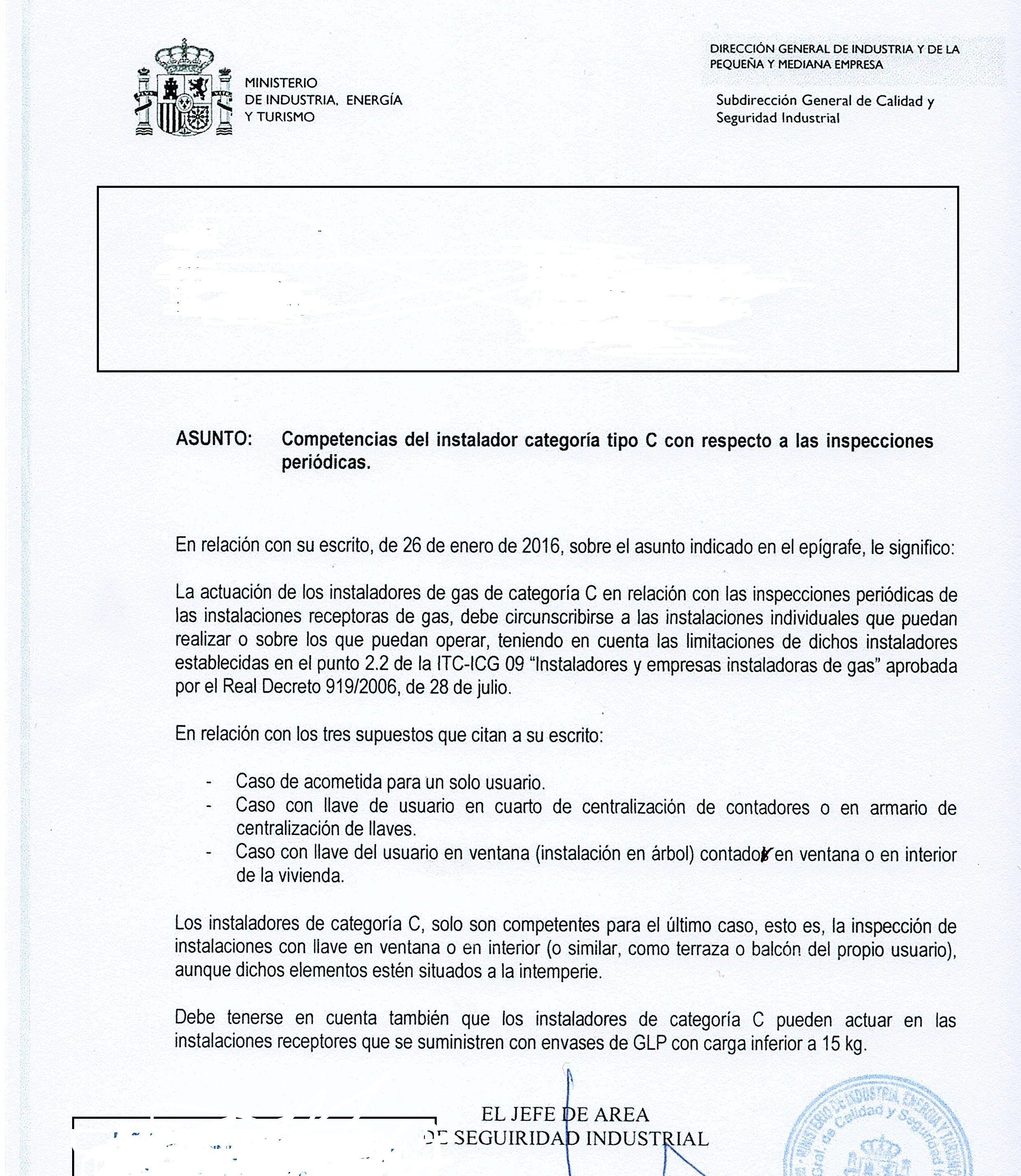 instalador gas C